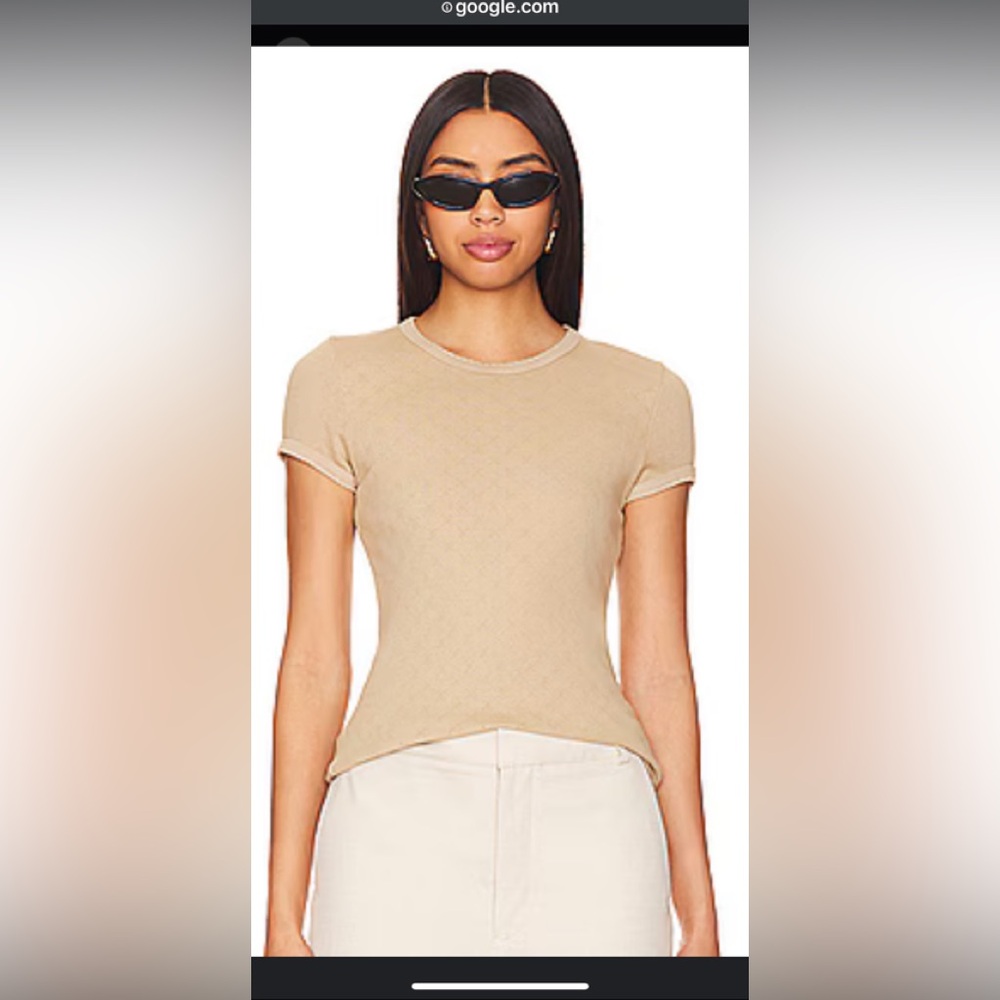 Enza Costa Classic Tan Short Sleeve T-Shirt - S